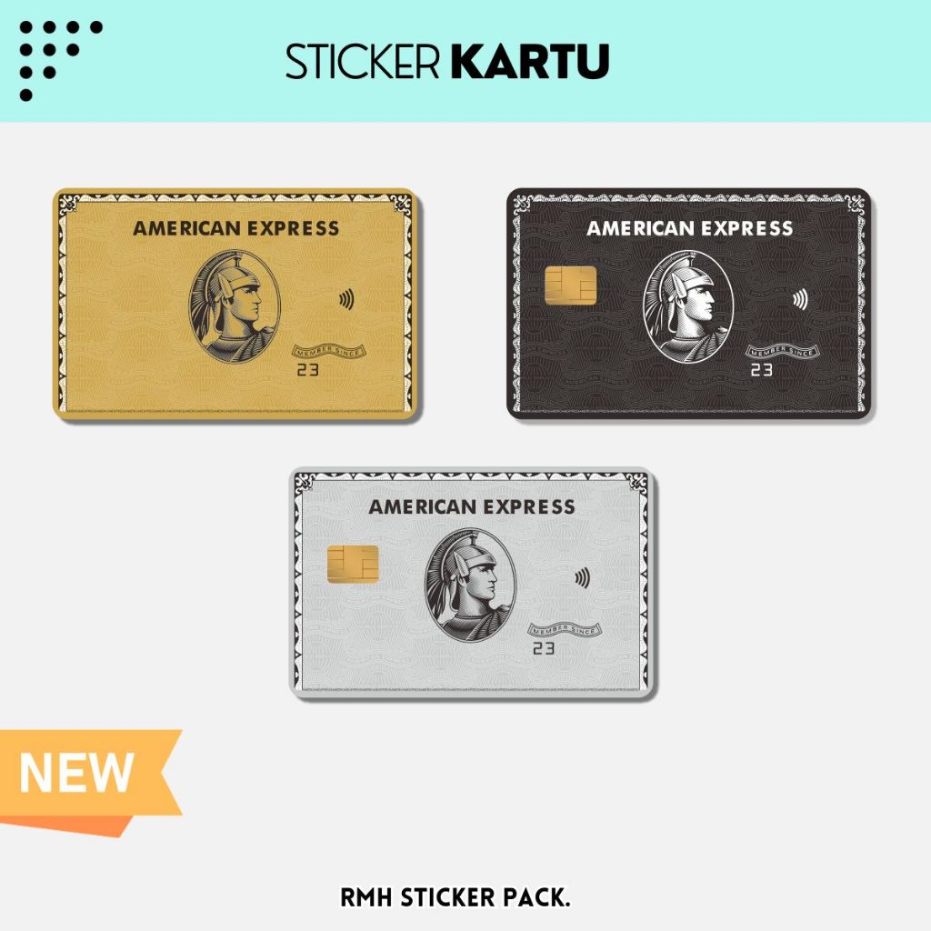 สติ๊กเกอร์ ATM CARD | ฟลาซ | EM0ney / Skin Card / Garskin Card || ธีม American Express AMEX