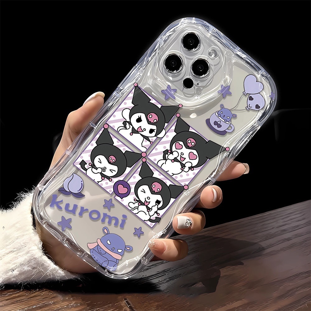 SOFTCASE SILICON CASING MELTING CLEAR SHOCKPROOF KUROMI สําหรับ VIVO Y02 Y12 Y15 Y17 Y15S Y01 Y16 Y0