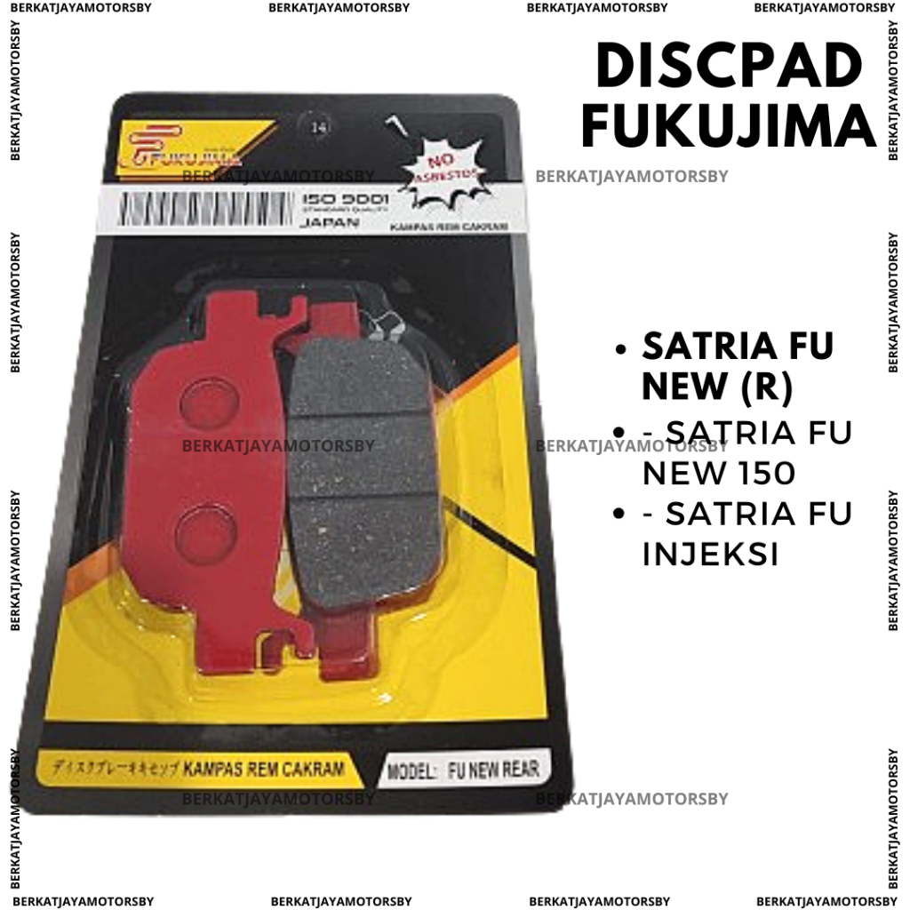 WHOLESALE DISCPAD PAD REAR BRAKE PAD SATRIA FU 150 ใหม่ INJECTION FUKUJIMA