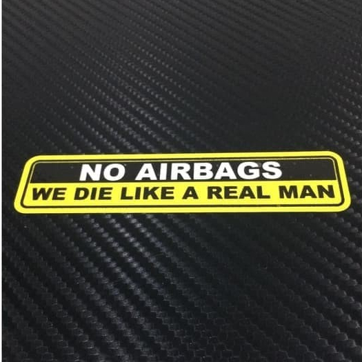 สติ๊กเกอร์ NO AIRBAGS 10cm S0149