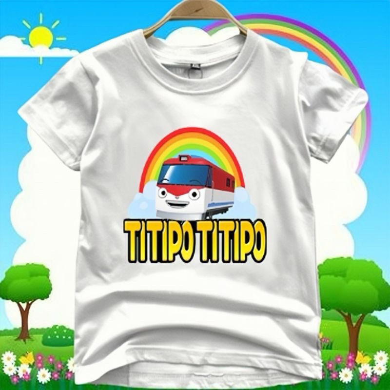 Kreta Titipo Titipo Titipo Motif เสื้อยืดเด็ก (2-10 Years) สําหรับเด็กหญิงและเด็กชาย (Unisex)