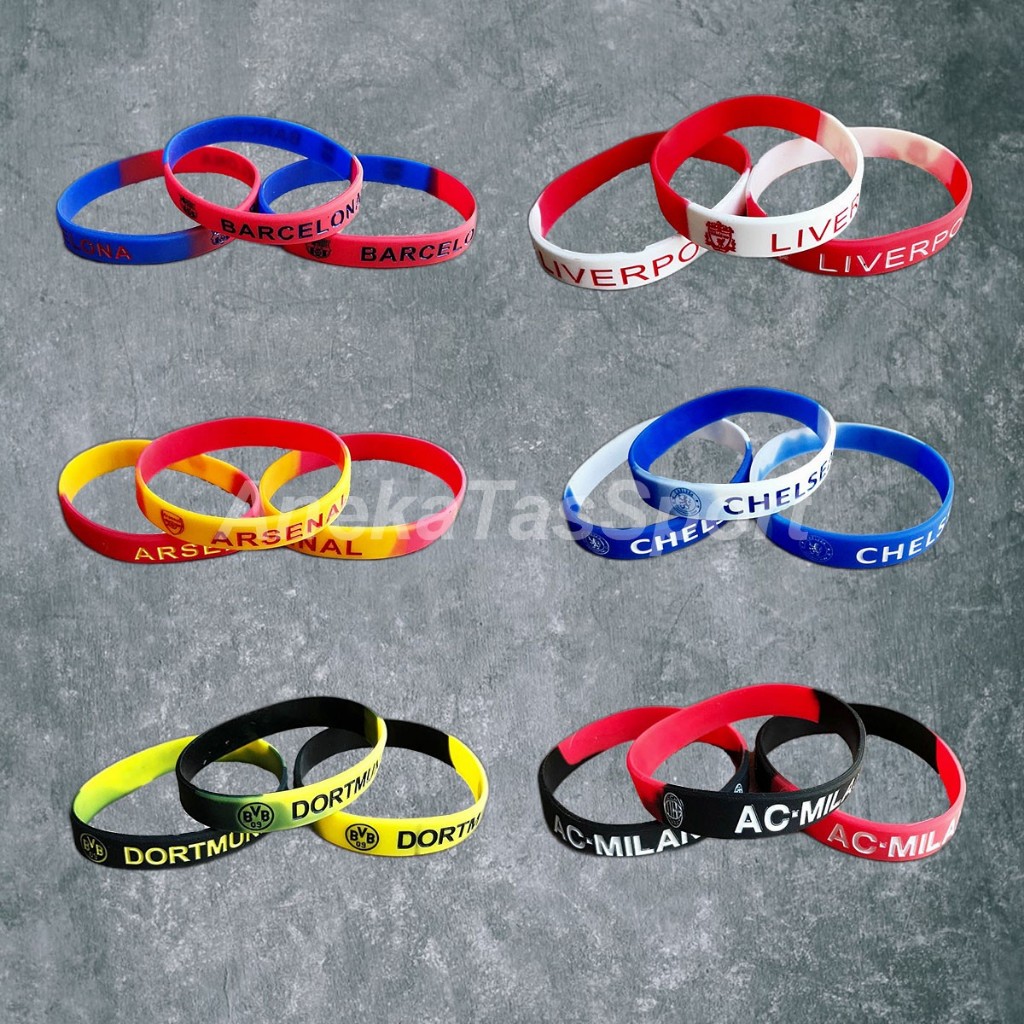 Man United Man City Real Madrid Gel Silica Football Club Couple Bracelet Accessories