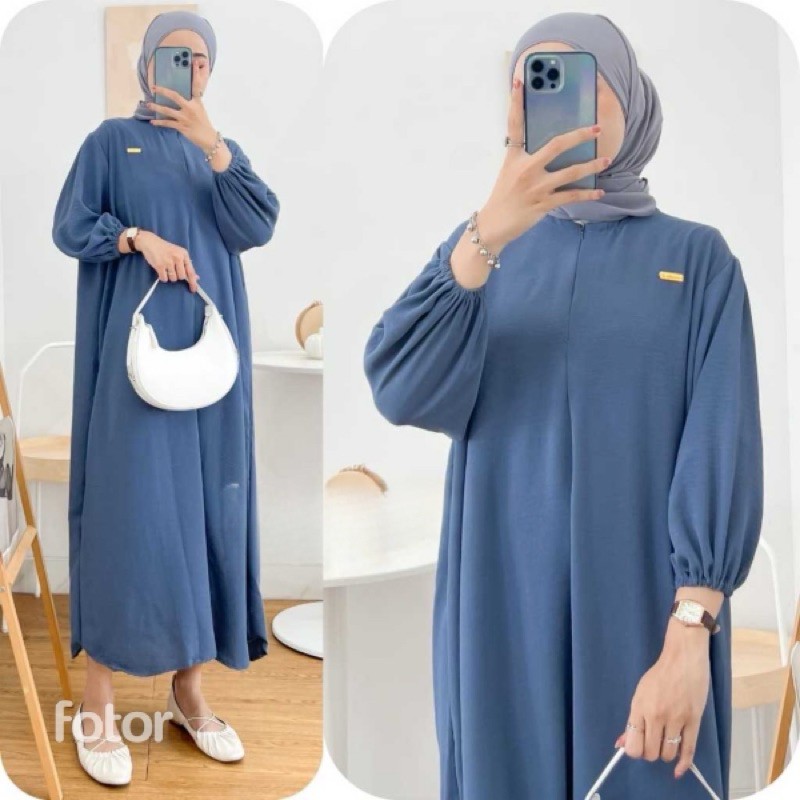 มุสลิมยาวทุกวัน Gamis Simple Abaya Gamis Alurel