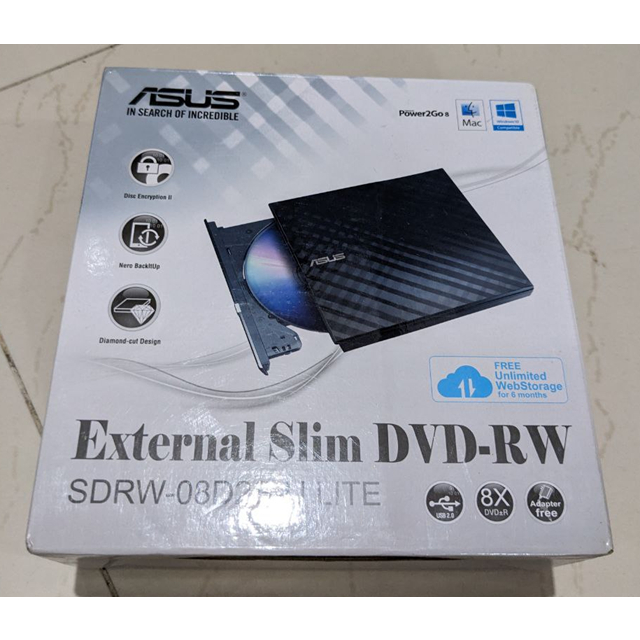 Asus External Slim DVDRW 08d2s U-Lite