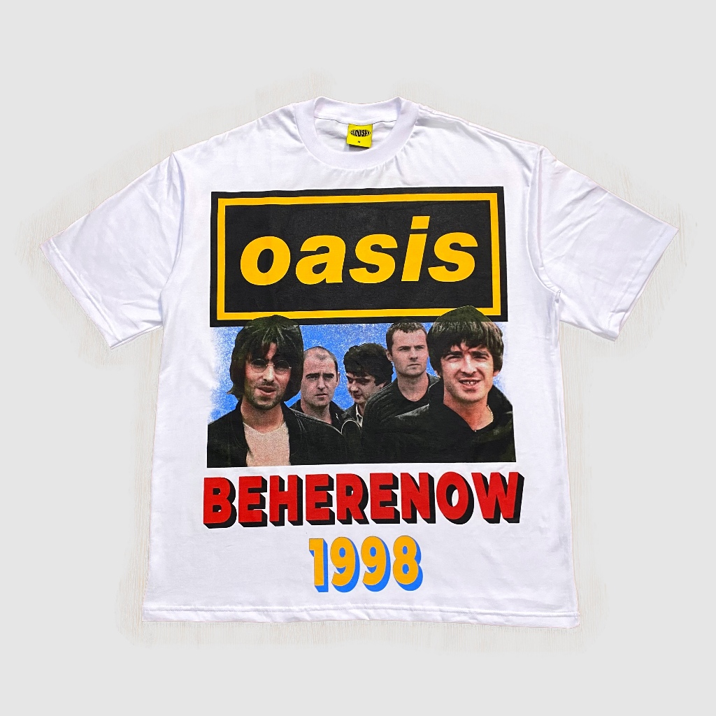 เสื้อยืด ขนาดใหญ่ พิมพ์ลาย Oasis Be Here Now