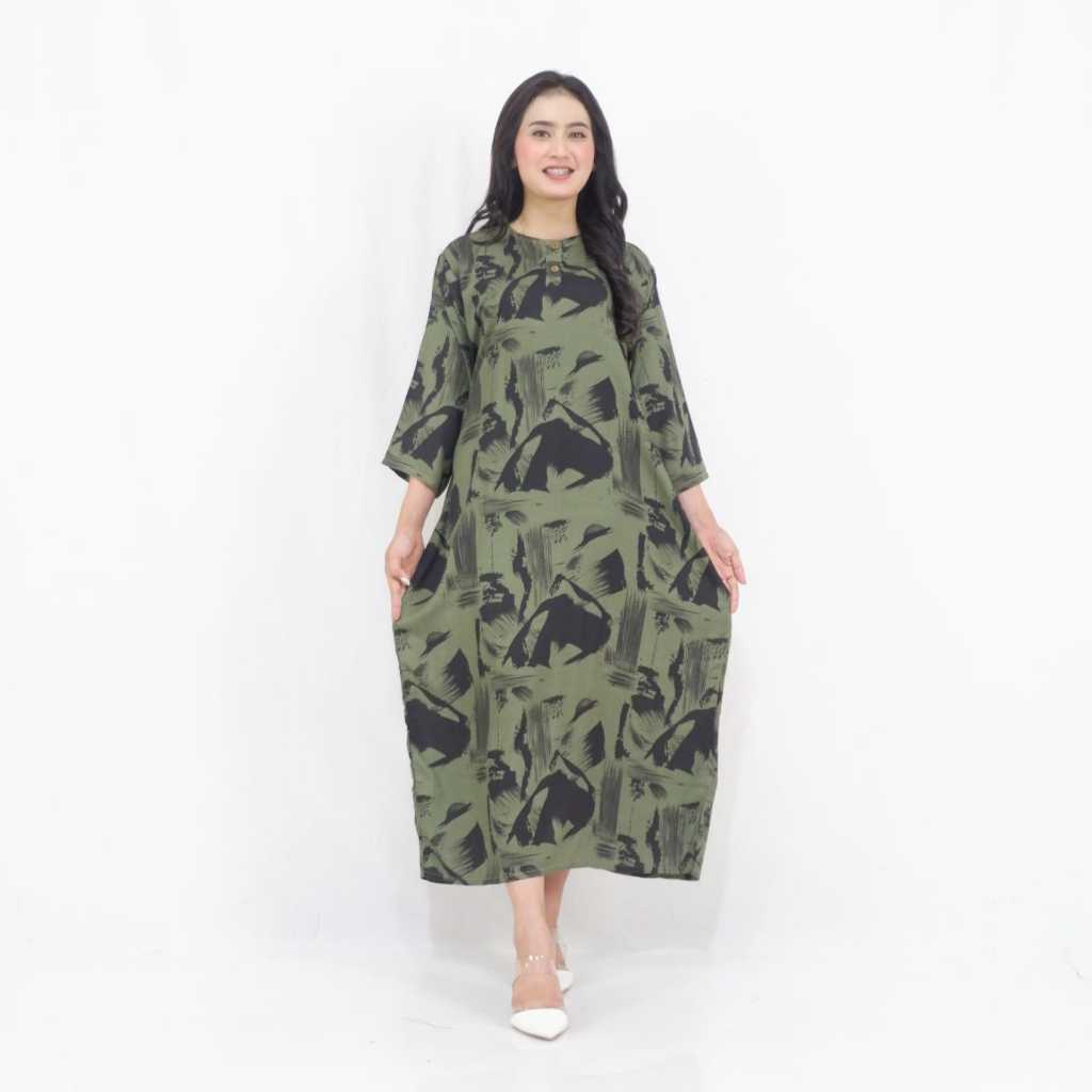 DEWISOLO2 ชุดเดรสผู้หญิง WINA ชุดเดรสจัมโบ้ชุดลําลอง Busui เดรสปุ่ม Bumil Friendly