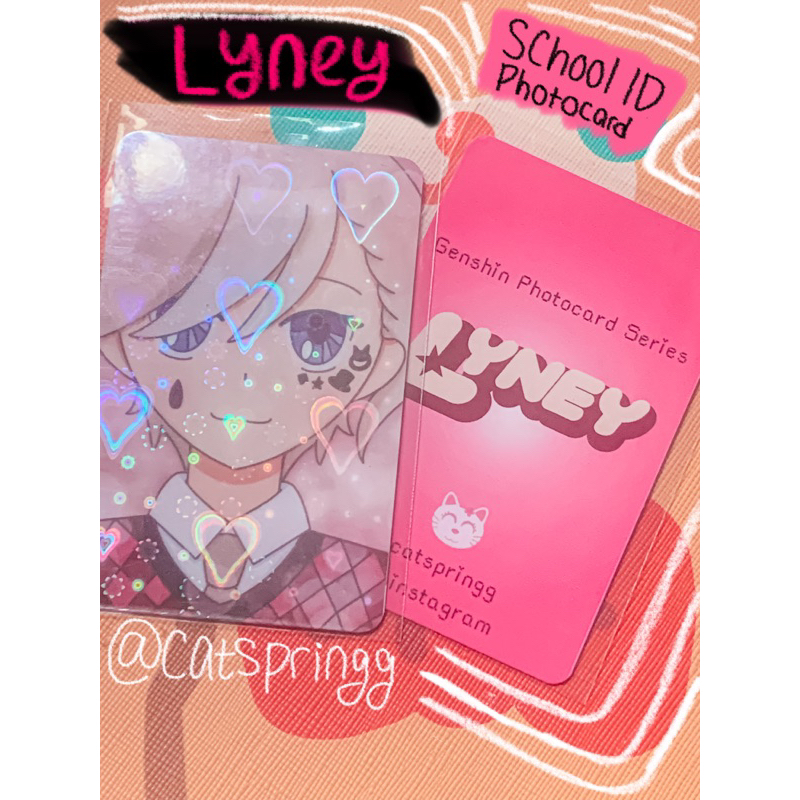 Genshin Impact lyney School ID photocard โดย catspringg
