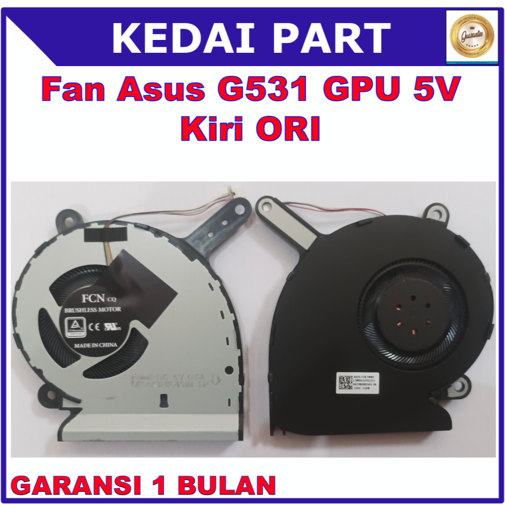 พัดลม Asus ROG Strix G531 G531G G531GD G531GT G531GU G531GW G512 G512LV G532 G532LWS G712 G712 G712 LV GPU 5V ซ ้ าย ORI