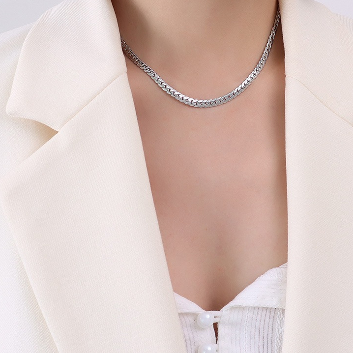 EXCLUSIVE TITANIUM CHAIN NECKLACE FOR MEN, SNAKE SCALE, ANTI-FADE, NEWEST / NECKLACE