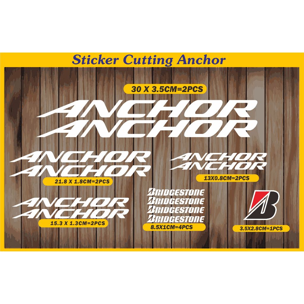 สติ๊กเกอร์ตัด Anchor Bridgestone สติ๊กเกอร์กรอบ Anchor Fixie