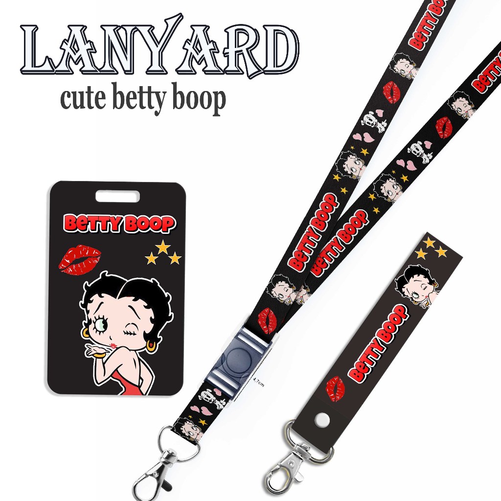 Cute Betty Boop Cute Betty Boo LANYARD Card HOLDER โทรศัพท์มือถือ บัตรประจําตัว