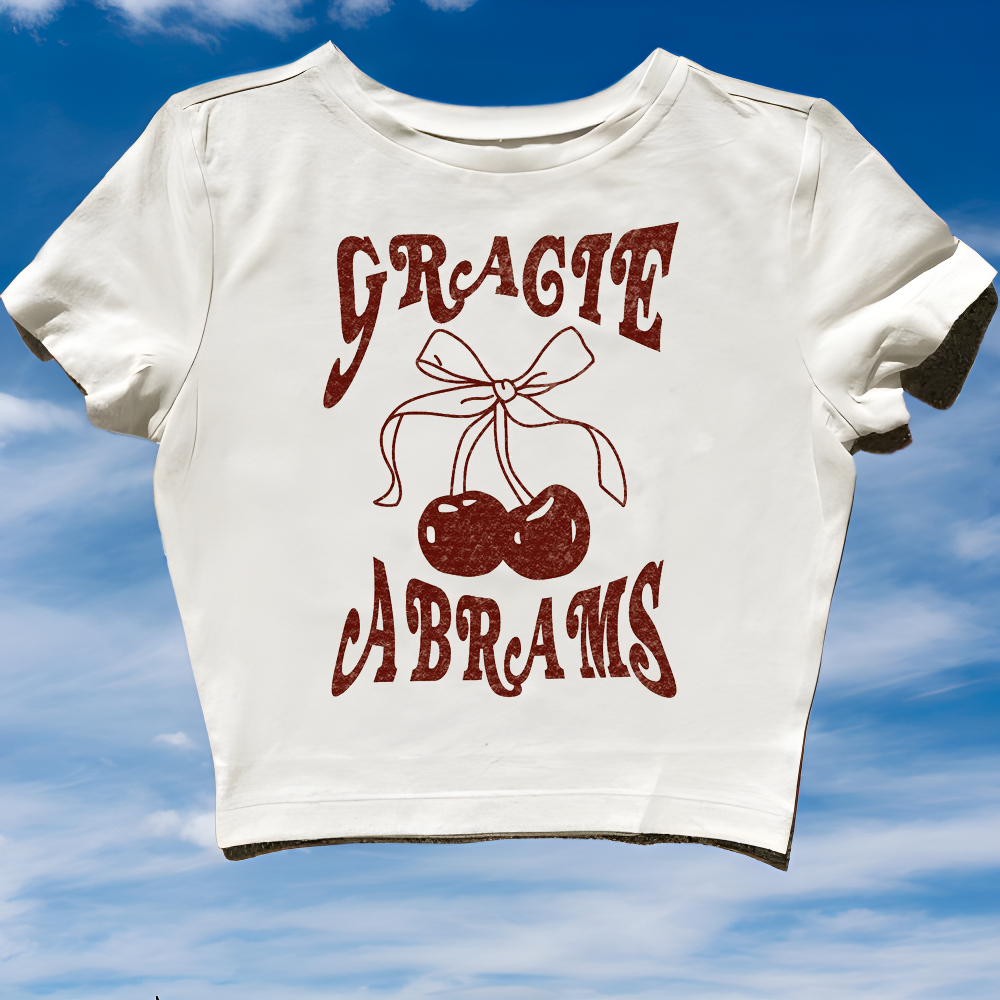 CROP TOP GRACIE ABRAMS CHERRY | RAP TEE SINGER BAND MUSIC ROCK METAL | GRUNGE GRUNGE GRUNGE GRUNGE G