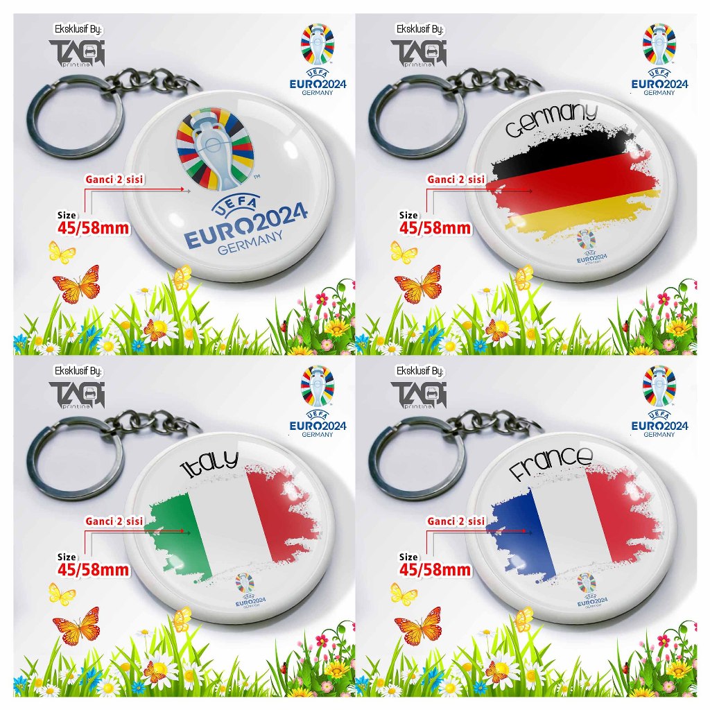 Gantungan EURO UEFA 2024 GERMANY KEYCHAIN EURO 2024 GERMANY KEYCHAIN EURO GERMAN