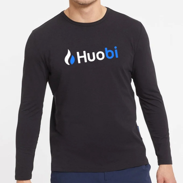 HUOBI cypto trading platform เสื้อยืดแขนยาวผ้าฝ้ายพรีเมี่ยม