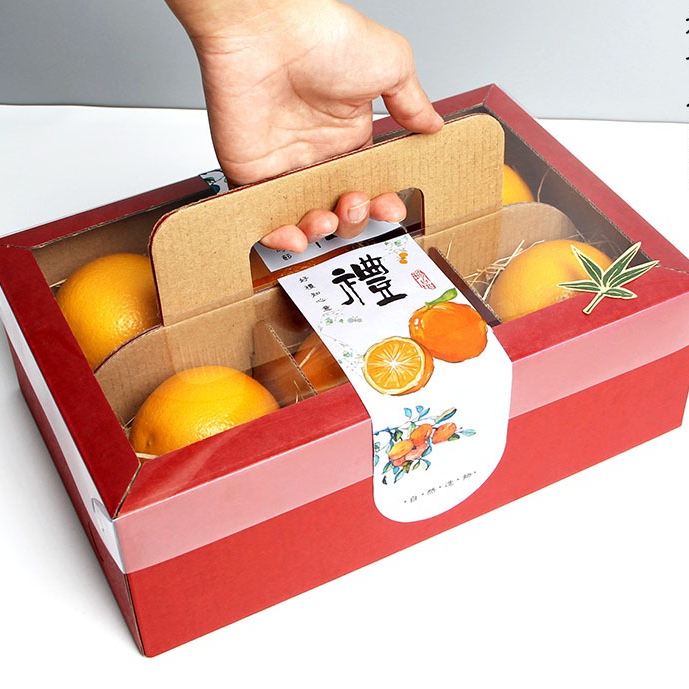 ใหม่ (HI 204) - PREMIUM ORANGE / APPLE FRUIT HAMPERS CARRY BOX - FRUIT HAMPERS BOX