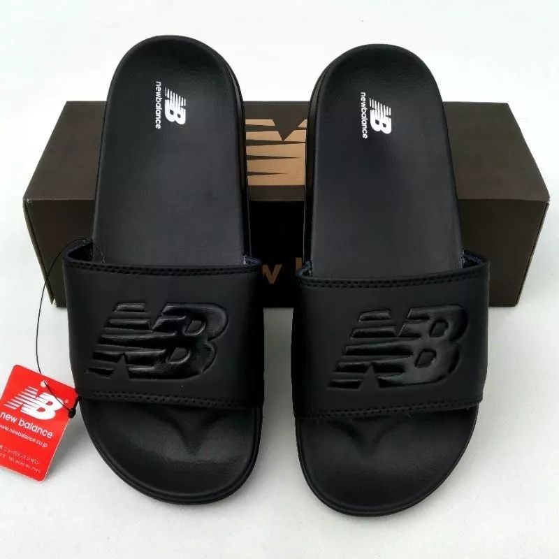 Nb NEW BALANCEE SLOP SANDALS สําหรับผู้ชายผู้หญิงวันนี้รองเท้าแตะ SLOP SLIDE ของแท้ฟรีกล่องและถุงกระดาษ