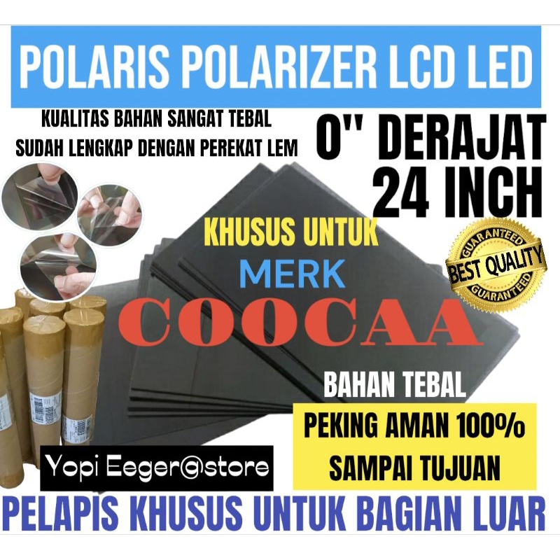 POLARIS POLARITIZER LCD LED COOCAA 24 นิ้ว 0" เคลือบฟิล์มพลาสติก DEGREE พิเศษสําหรับผู้สูงอายุ