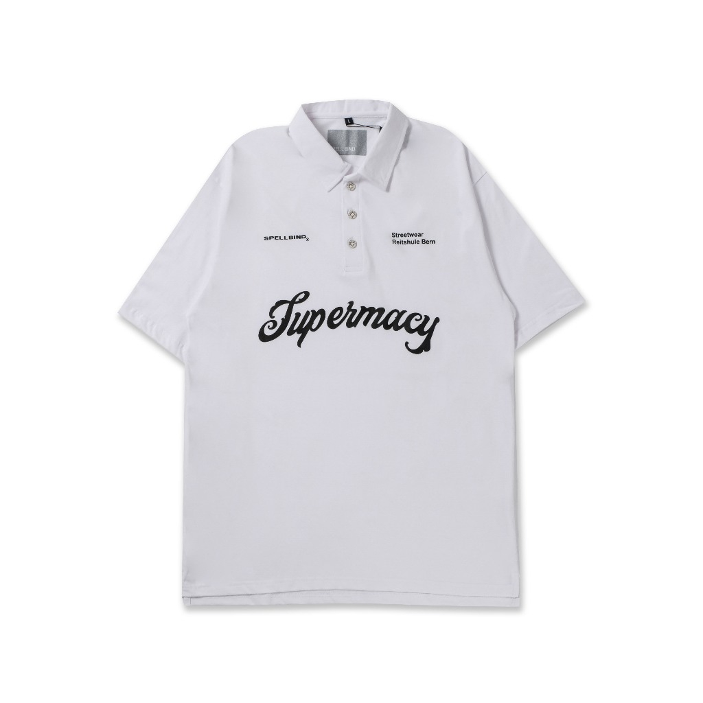 Spellbind Vintage Short Rugby Polo Shirt - Supermacy White