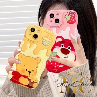 SS800 SS801 SOFTCASE WAVE MOTIF WINNIE THE POOH & LOTSO สําหรับ OPPO A59 F1S F5 YOUTH F7 F11 RENO 4 