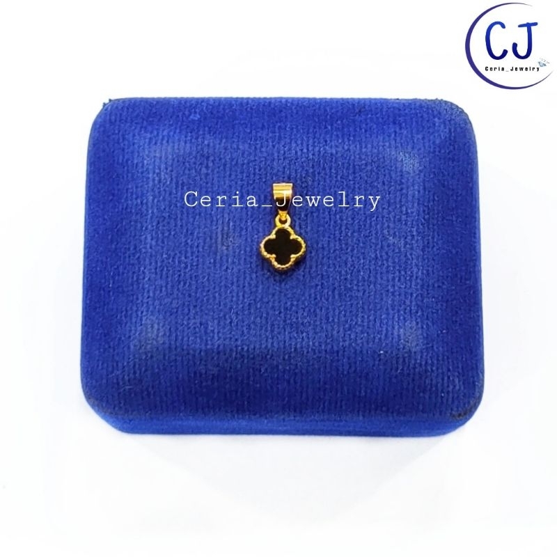 จี้ดอกไม้โคลเวอร์สีดําเงินแท้925ชุบเงินทองคําขาวพรีเมี่ยมสีดําโคลเวอร์ดอกไม้รุ่น-เครื่องประดับผู้หญิง-จี้ป้องกันสนิม - รูปที่ 4