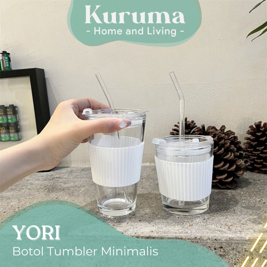 KURUMA - YORI เครื่องดื่มขวด Tumbler ความงามสํานักงานน้ําใส Starbucks ถ้วยกาแฟความงาม Minimalist กาแ