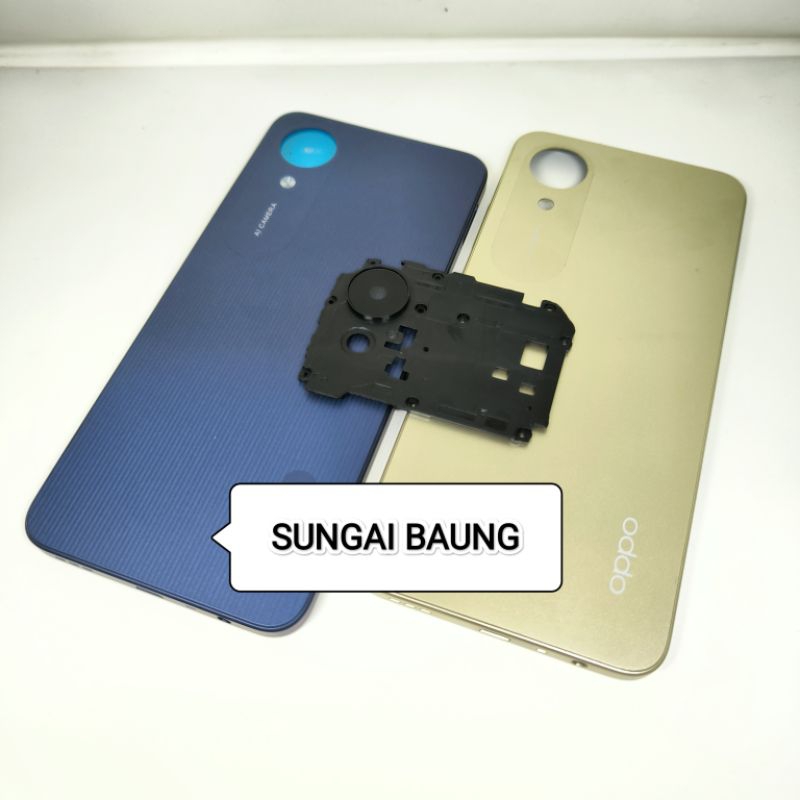 Mesin Backdoor backcover backcasing + วงแหวนเลนส์กล้อง, ฝาครอบเครื่อง Oppo a17k