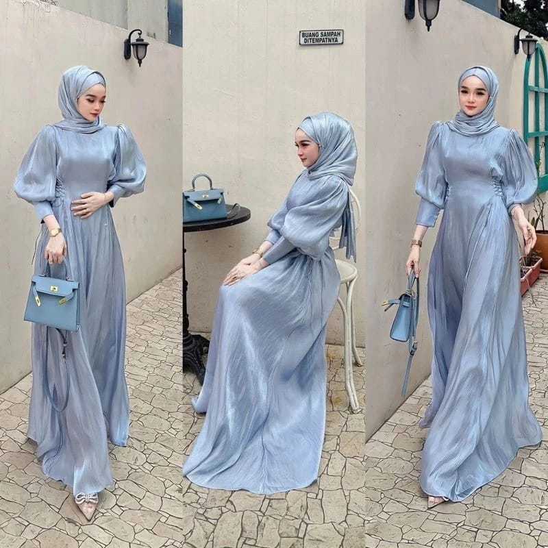Humida DRESS SHIMMER PREMIUM DRESS ชุดเชิญปาร์ตี้ GAMIS MUSLIM ผู้หญิง JUMBO M-XXL BRIDESMERMAID ชุดเชิญ