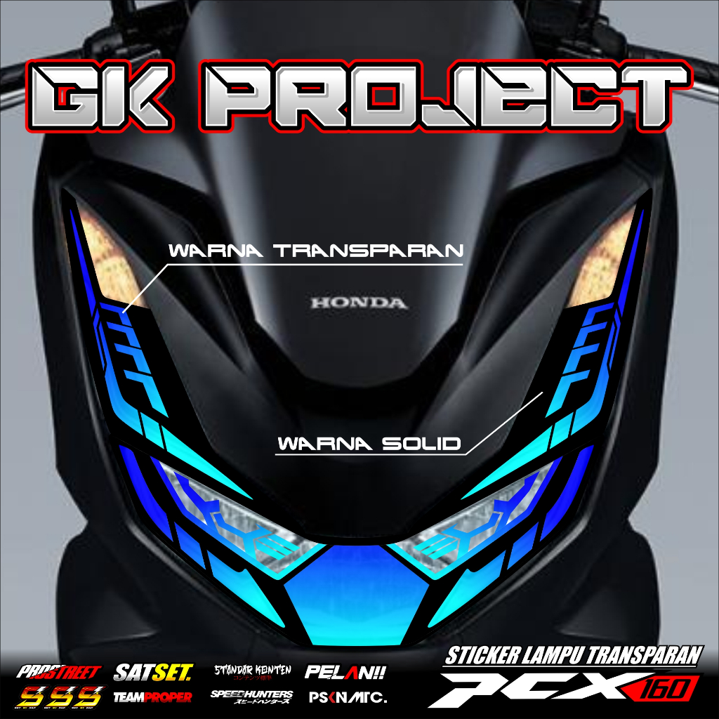 พีซีเอ็กซ์ 160 สติ๊กเกอร์ไฟเก่า | Honda PCX 160 Old Motorcycle Eyebrow Light Variation Sticker | สติ๊กเกอร์คิ้ว Pcx Rgb GK 02