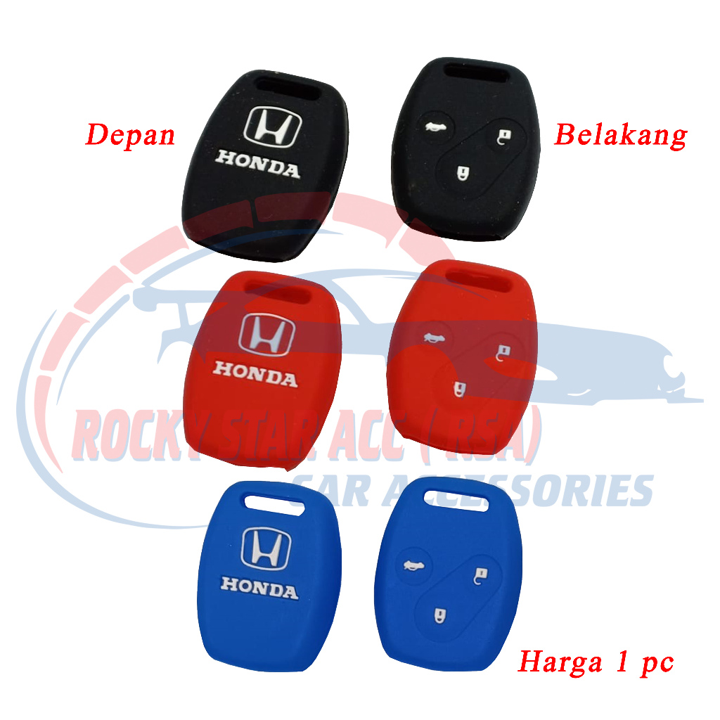 Tombol Honda Jazz 3 ปุ่ม รีโมทกุญแจรถซิลิโคน
