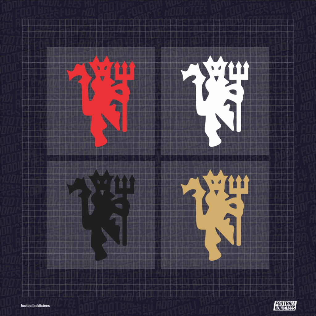 MANCHESTER UNITED RED DEVIL BALL CUTTING STICKER (8 CM x 6 CM)