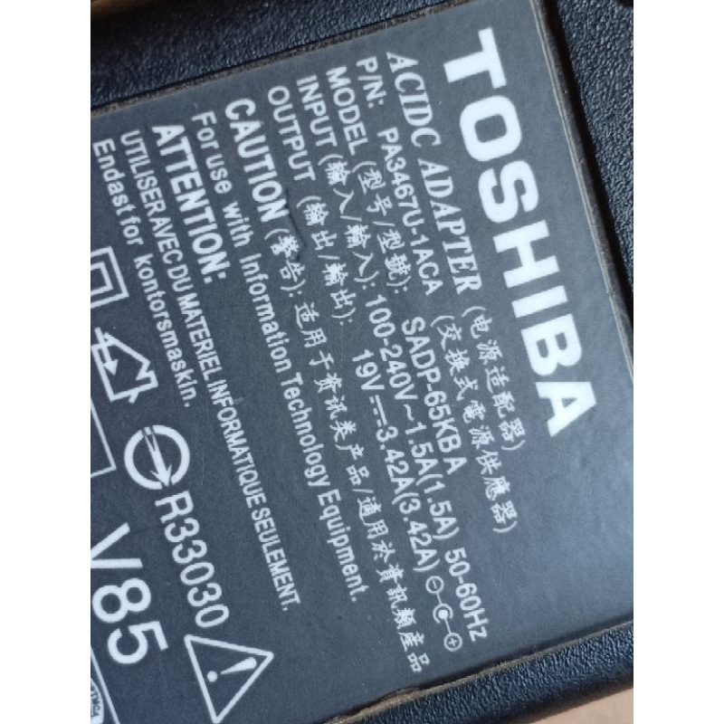 อะแดปเตอร์ Toshiba SATELLITE L510 L735 A200 L500 L505 L515 PA3467U-1ACA