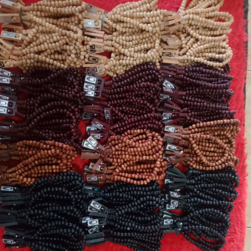ลูกปัดอธิษฐานไม้33เม็ด ของที่ระลึก.ฮัจญ์ และอุมราห์ ของชําร่วย