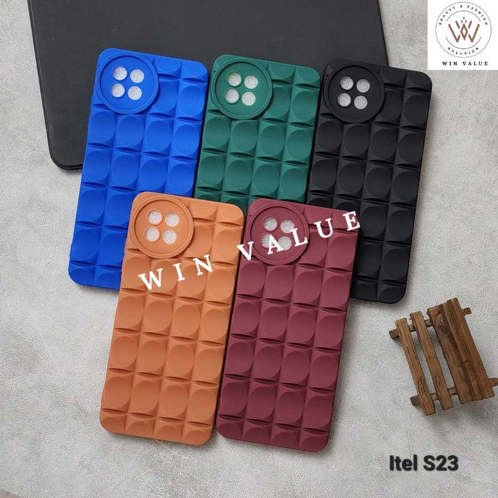 Itel S23 Case 3D Cubic Finger Grip / เคส motif ลายนิ้วมือสําหรับ Itel S23
