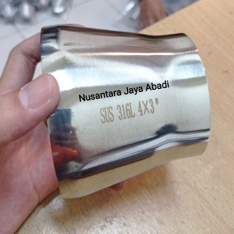 ลดโอเวอร์ซ็อค สุขภัณฑ์ สแตนเลส 316L 4 x 3" นิ้ว 102 x 762 มม. มีศูนย์กลาง