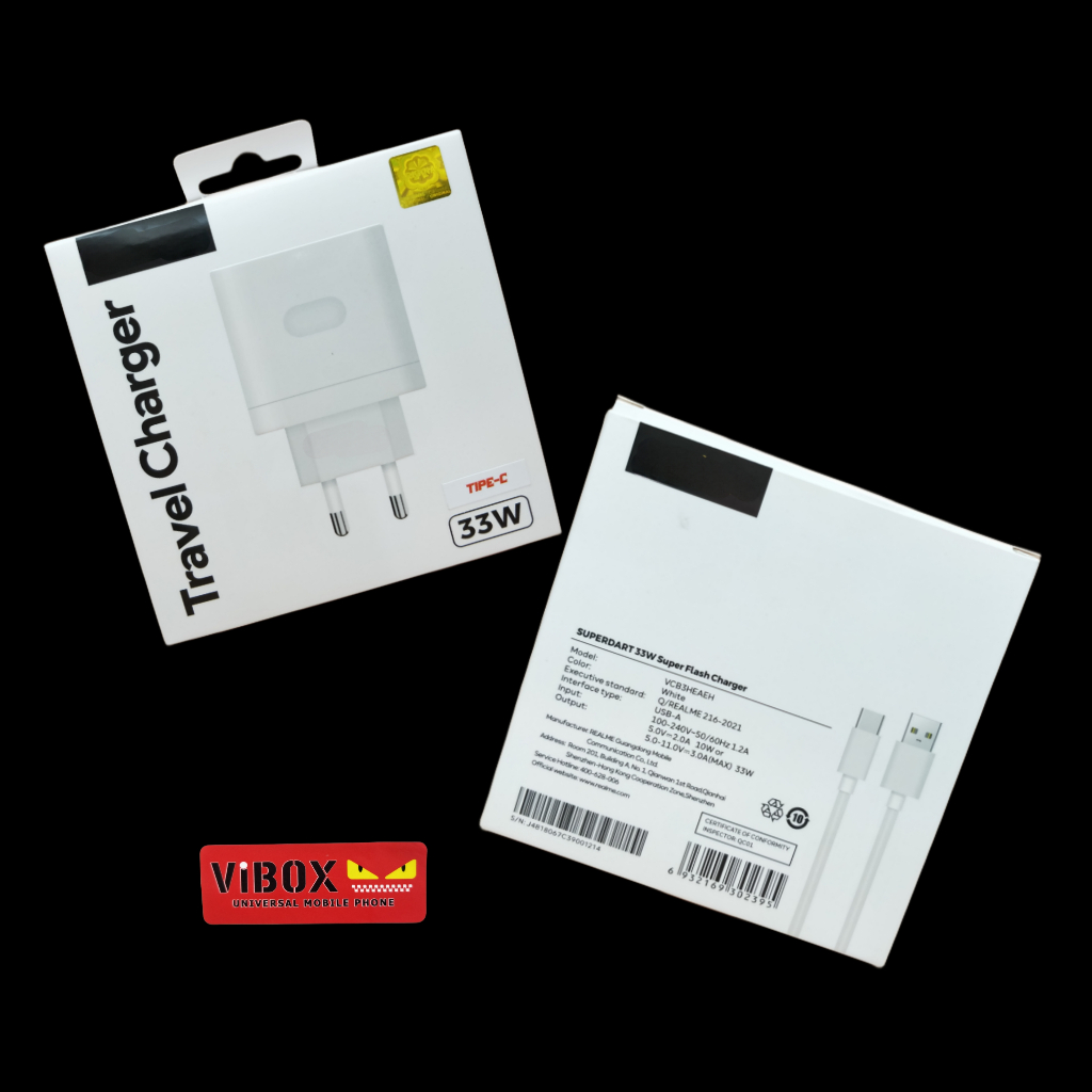 ROXY Realmi 33W Supervooc Super Dart Charger Fast Charging สําหรับ Realme 8 7 X3 X7 Q3 Q2 Pro X50M C