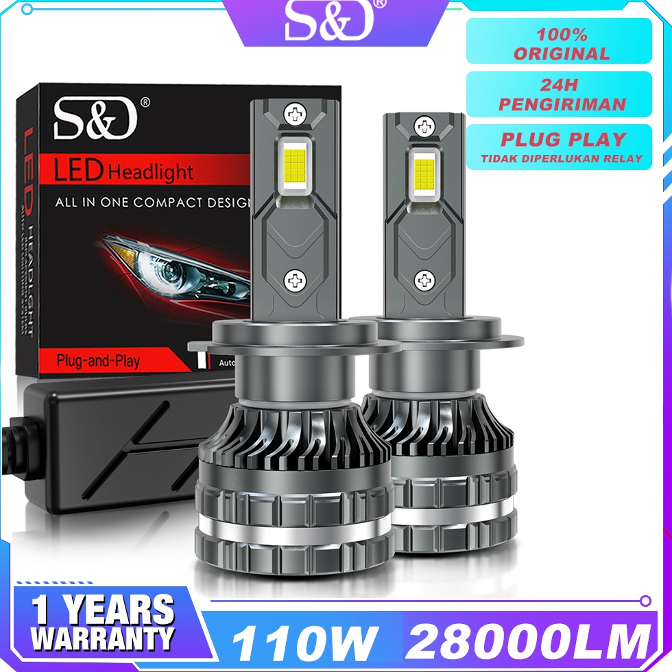 ขายร้อน SD 2pcs 11W 28LM LED ไฟหน้า H4 H1 H3 H7 H11 H16 95 HB3 96 HB4 912 HIR2 canbus ไม่มีข้อผิดพลา