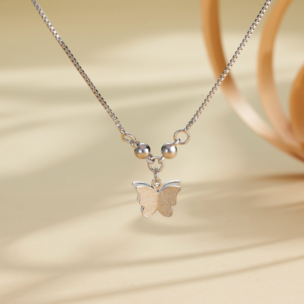 HYL JEWELRY 388N WAREHOUSE CLEARANCE สร้อยคอผู้หญิงไทเทเนียมสแตนเลส GOLD SILVER ของแท้ LIGHT LENGTH