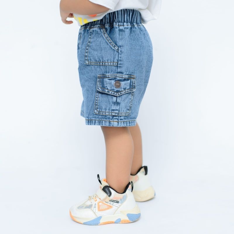 SNOW WASH CARGO JEANS SHORTS 6 MONTHS - 6 ปี