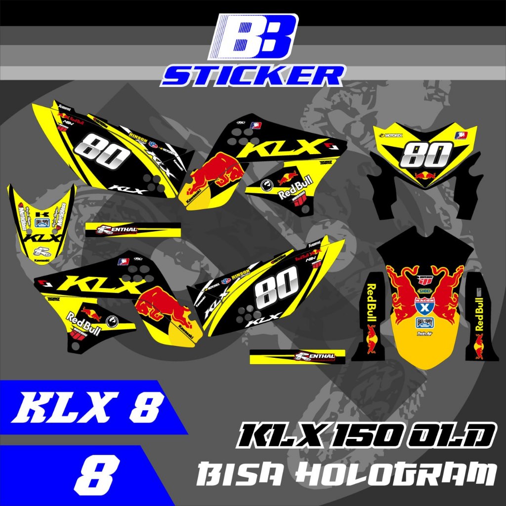 สติ๊กเกอร์ Klx Striping Old Klx Klx 150 SHORT REAR SPAKBOR Klx 8