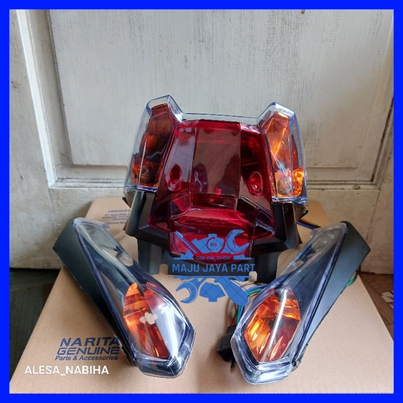 Hitam Stop Light Plus ไฟเลี้ยวหน้า Vario Techno 110 Cbs Karbu Costum Black Smoke Orange