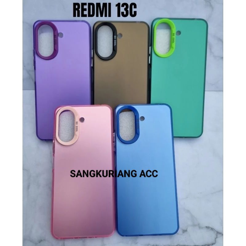 Softcase HAYBRID IMD HOLOGRAM Redmi 13C Case Macaron IMD HOLOGRAM