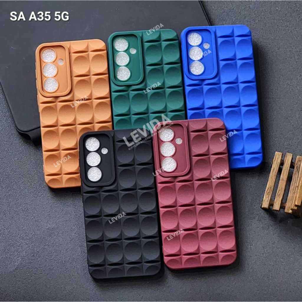 Samsung A35 5G Samsung A55 5G Softcase 3D Cubic Motif Finger Case Samsung A35 5G Samsung A55 5G
