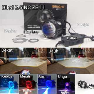 IBRIGHT ZE 11 - Projector Biled 2.5INC Blue Lens Flat Cut Plus Devil Original IBRIGHT