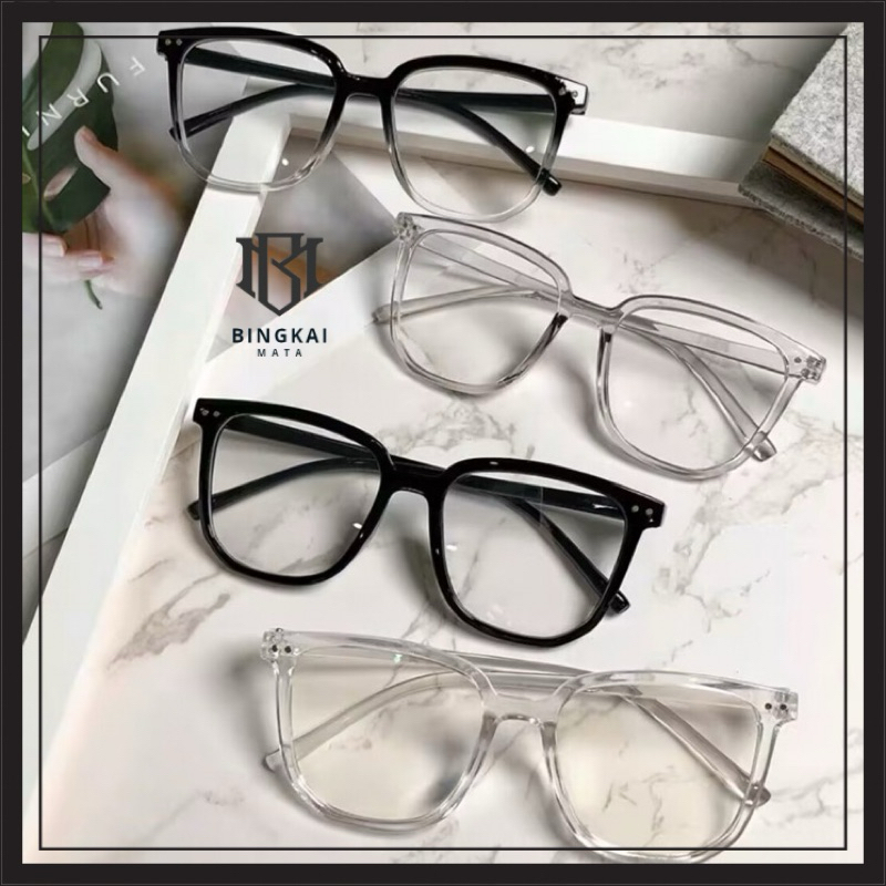 A23 กรอบแว่นตาลบเลนส์ป้องกันรังสี BM-AR007 กรอบโปร่งใสสไตล์เกาหลีของผู้หญิงกรอบแว่นตาคอมพิวเตอร์