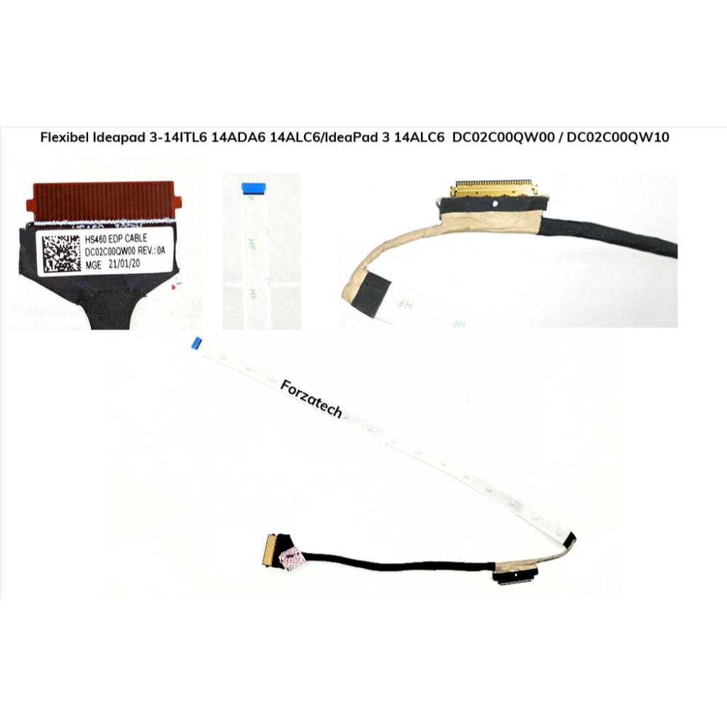สาย Ideapad ยืดหยุ่น 3-14ITL6 14ADA6/IdeaPad 3 14ALC6 DC02C00QW00 DC02C00QW10 ใหม่ มีประกัน