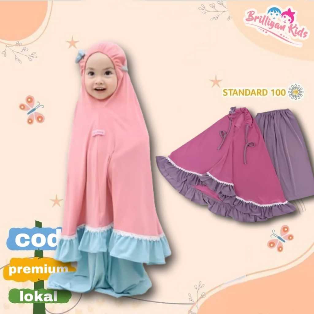 Mukena สําหรับ GIRLS 1-10 ปีเสื้อผ้าใหม่ล่าสุดน่ารักสําหรับเด็กผู้หญิง