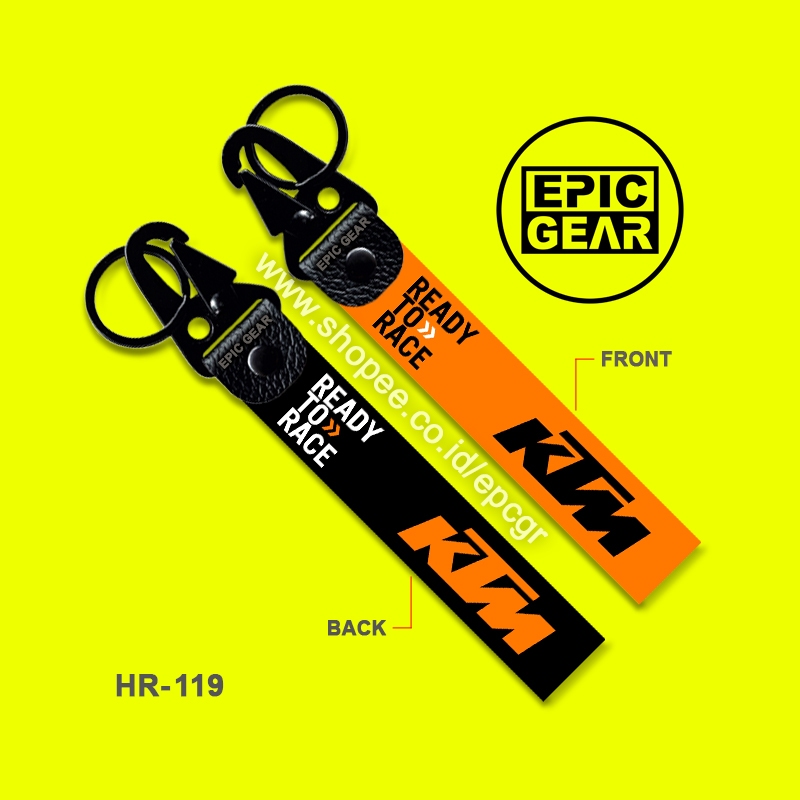 GANTUNGAN คุณภาพสูง KTM KEYCHAIN READY TO RACE PREMIUM MOTORCYCLE KEY CHAIN RING BAG STRAP TAGอุปกรณ์เสริมหลากหลาย MOTOGP SUPER BIKE FACTORY RACING DUKE RC F 250 300 390 450 890 R XC-W ADVENTURE SX F TROY LEE DESIGNS EDITION