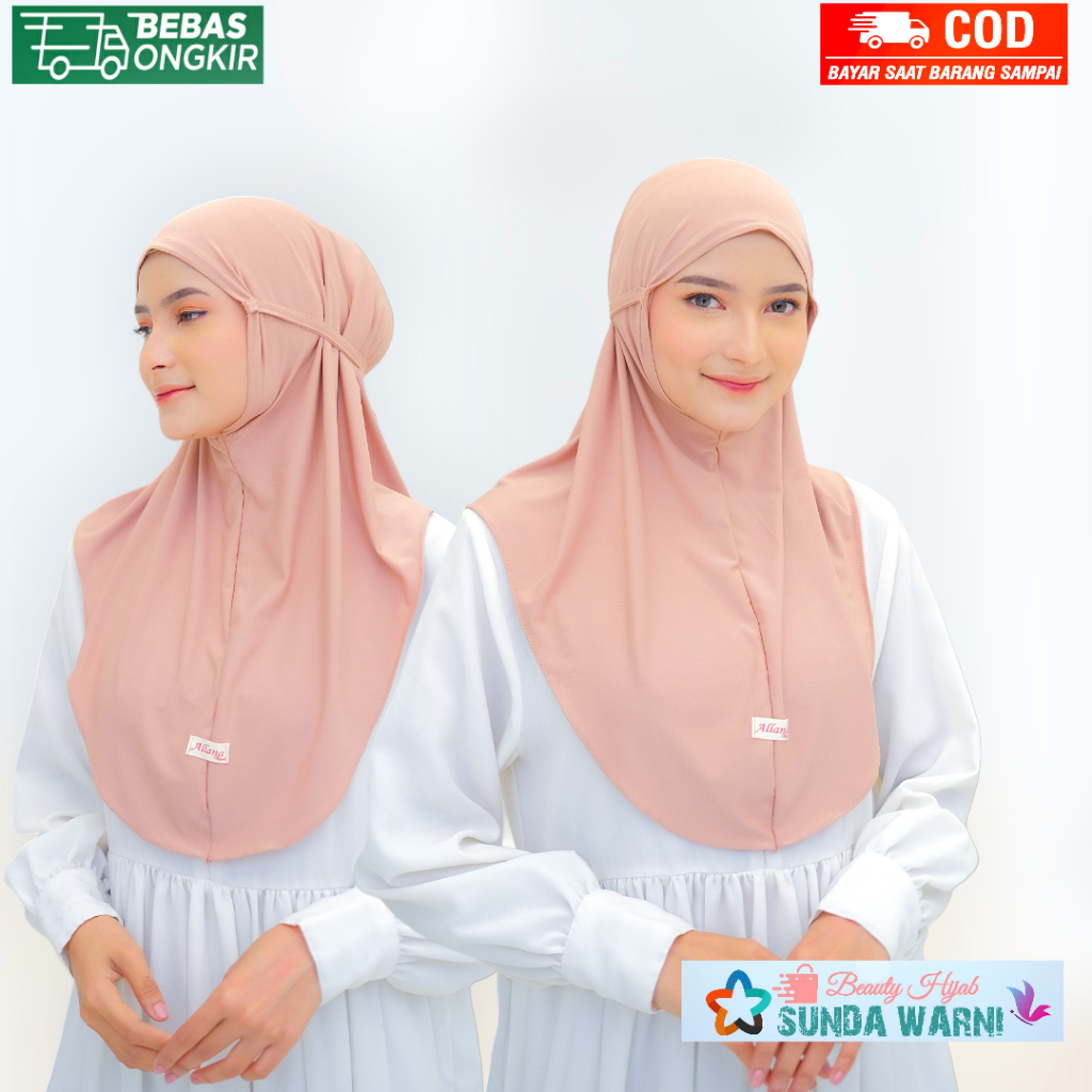 Sunda Warni - Instant Hijab Bergo Dzavina Premium Jersey Adult - ผ้าคลุมศีรษะผู้หญิง /- Premium Jersey Hijab /- Urwah Al Bariki - ผ้าคลุม Khimar Bergo ทันทีที่สะดวกสบาย / Kenan ฮิต