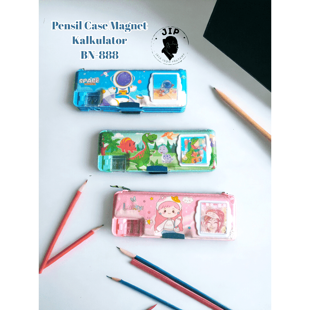 PENCIL CASE MAGNET CALCULATOR / CUTE MAGNETIC PENCILATOR / CUTE AESTHETIC CALCULATOR / BN-888 DINO S