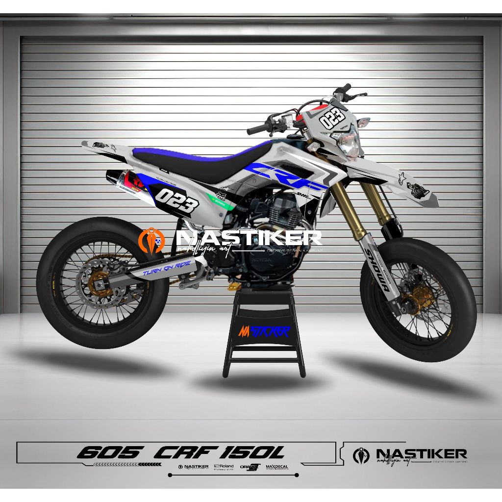 ชุดรูปลอก Honda CRF 150l fullbody Grey - CRF 150 l รูปลอกเต็มตัว สีเทามันวาวสุดๆ